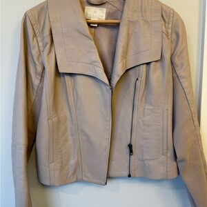 Caslon Women's Light Tan/Blush Leather Jacket